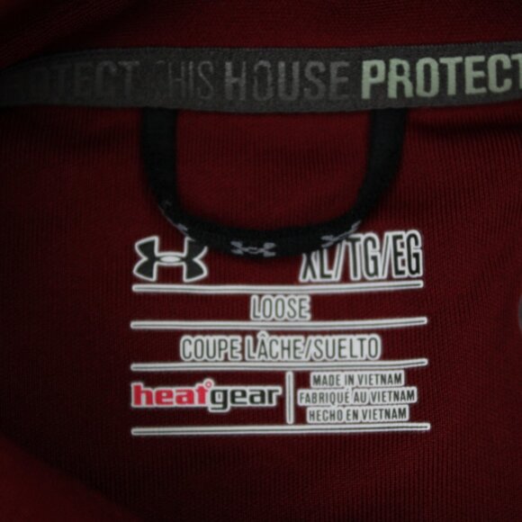 Under Armour Polo Shirt Mens XL Red UA Yuengling Logo Heatgear Loose Fit S/S - Picture 8 of 14